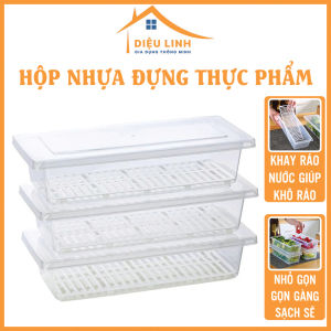 Hộp Nhựa Đựng Đồ Thực Phẩm 6586 Việt Nhật Hộp Đựng Đồ Ăn Bảo Quản Trong Tủ Lạnh Cao Cấp Kích thước: 28x12x6.5 cm tramanhshop