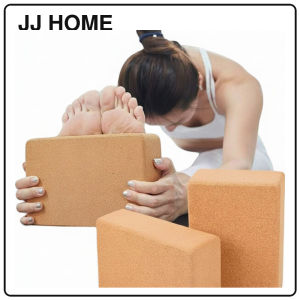 【JJ HOME】Cork Yoga Blocks / Multi-Use & Durable Yoga Block / Non-Slip & Breathable Rectangular Yoga Block