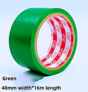 PVC green warning tape width 4.5cm long 16M red and white pvc demarcation tape zebra floor tape warning landmark sticker ground fire building shopping mall workshop 5S delineation area tape