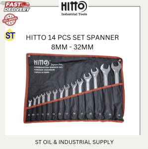 [ HITTO ] Spanner Spanar Combination Set Wrench Car Repair Tools 8-32mm 14 PCS