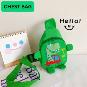 IFASHION 1559 Anti Lost Cute Mini Car Dino Chest Bag Fabric Kids Crossbody Small Backpack Bag Beg Kecil Kanak
