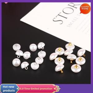 Graceful 10Pcs 10mm 12mm Mushroom Faux Plastic Shirt Semicircle Buttons Shank Button For Clothing Decorative Mini Sewing DIY