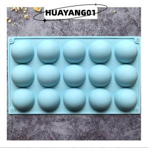 HUAYANG01 [HOT FASHION] แม่พิมพ์ซิลิโคนทรงกลมครึ่งวงกลม3D ลูกบอลสำหรับอบขนมพุดดิ้งมูสช็อคโกแลตเป็นมิตรกับสิ่งแวดล้อมอุปกรณ์เสริมในครัว