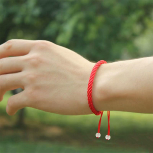 Adjustable Rope Bracelets Red/ Black Cord Bracelet Braided Knot Bracelet for Protection Good Luck Friendship Graduation