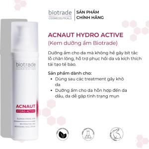 Kem dưỡng ẩm Biotrade Acnaut Hydro Active Cream phục hồi làm dịu làn da sau mụn 60ml - DuocmyphamDrAn