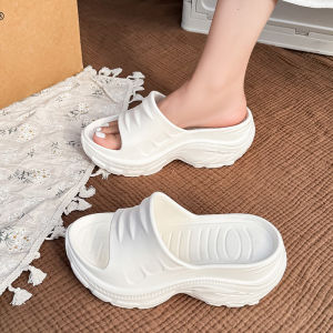 [Free Shipping] 2026 Summer New Style Platform Thick-Soled High-Heeled Slippers For Women Slimming And Non-Slip Beach Sandals