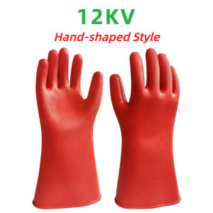 In Stock Insulated Gloves Electrical Wiring 5KV 10KV 12KV Safety Anti-electric Rubber Gloves