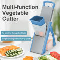 【Flagship】 Multifunctional Vegetable Cutter 304 Stainless Steel Household Grater Anti-Slip Lemon Slicing Tool for Home Kitchen. 