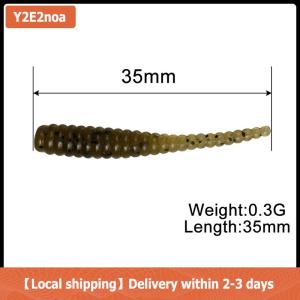 【Local shipping】 10pcs 35mm 0.3g Lua Root Fishing Soft Bait Threaded Soft Bait Mini Soft Worm Straight Tail Lua Fake Bait