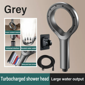 KEBETEME Heart Ring Spray Booster Shower Heads High Pressure Shower Head Home Shower Sets Bathroom Rain Shower Mixer Bathroom Accessories