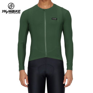 YKYWBIKE Cycling Jersey Long Sleeve Seamless Process Top Quality YKK zipper New Coldback Fabric UPF 50+ Asian Size