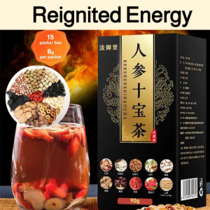 💕Hot Sale💕 Ginseng Ten Treasures Tea Mulberry and Wolfberry Tea Late-night Liver Protection Tea Refreshing and Anti-fatigue Tea Mens Vitality Tea Polygonatum Health Tea Herbal Nourishing Tea Beauty Tea