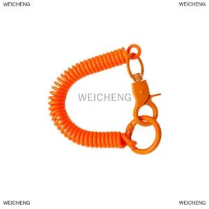 [COD] WEICHENG Colorful Lobster Clasp ID Card Holder Lanyard Keyring Anti-lost Spring Rope Retractable Keychain Mobile Phone Chain