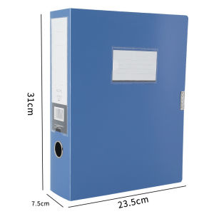 SHUNAICHI Black Blue A4 File Organizer Box Dustproof Thickened Document Case File Box Plastic File Paper Organizer Office Contract Holder