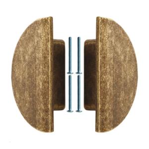 Classical Retro Cupboard Handles Pair Metal Drawer Pulls Semi Circle Designing for Kitchen Wardrobe Cupboard Furniture