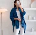 PROMO ATASAN WANITA LENGAN PANJANG KEMEJA LINEN OVERSIZE KOREAN PREMIUM LD 120 DAN LD 130. 