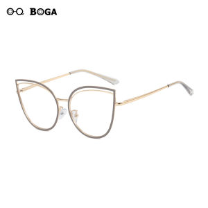 OQ BOGA 5 สีแฟชั่น Big Cat Eye กรอบแว่นตาป้องกันแสงสีฟ้ารังสีคอมพิวเตอร์แว่นตาผู้หญิงผู้ชายแว่นตาป้องกันดวงตา