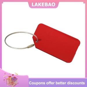 【LAKEBAO】 Thẻ Hành Lý Hợp kim nhôm Vali tag nhãn du lịch thiết lập với vòng lặp thép ID thẻ hành lý cho Vali phụ kiện du lịch