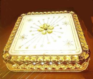 Đèn Mâm Pha Lê Ốp Trần Kích Thước 50x50cm Sang Trọng Hiện Đại  Đổi Màu 3 Chế Độ Sáng Đẹp Mắt - Bảo Hành 5 Năm