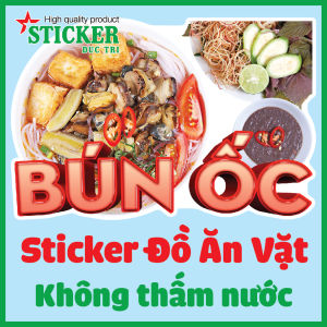 🔥🔥🔥 Miếng Dán Decal Trang Trí Quán Xe Bán Bánh Canh Cua Bánh Canh Ghẹ Bún Ốc Bún Riêu Canh Bún... Chống Nước.