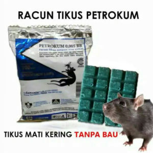 Racun Tikus Mati Kering/Racun Tikus Petrokum 0.005/Racun Tikus Ajaib Ampuh Membasmi Tikus 100gr