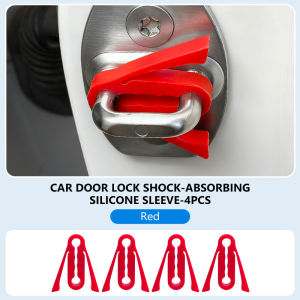 SEAMETAL Car Door Lock Shock Absorber Pad Silicone Strip Door Lock Buckle Protector Cover Sound Damper Buffer Deadener