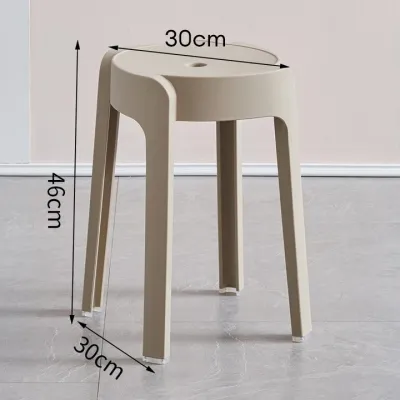 BONA Upgraded Nordic Plastic Chair Stool Stackable Dining Chair Modern Plastic Stool Chair Multi-Colour Options Low Stool