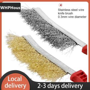 [COD] WHPHous Ship within 24 hours Multifunctional Wire Brush Copper Plated Stainless Steel Brush Cleaning Brush Metal Rust Removal Brush For Cleaning BBQ Grill
