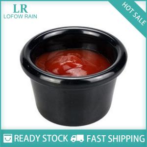 LF Wholesale✨Flash Sale ✨ ถ้วยน้ำจิ้มขนาดเล็กสีดำขนาด6ซม. 50มล. ถ้วยน้ำจิ้มแบบอเมริกันสำหรับร้านกาแฟ