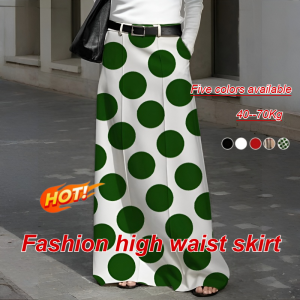 Fashionable loose long skirt with big swing Comfortable solid color summer skirt Half skirt Summer comfortable loose long skirt with big swing