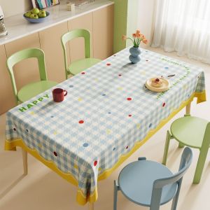 【luckbears】พร้อมส่ง ผ้าปูโต๊ะ PVC ผ้าปูโต๊ะการ์ตูน กันน้ํา กันน้ำมัน กันลื่น สําหรับตกแต่งห้องครัว
