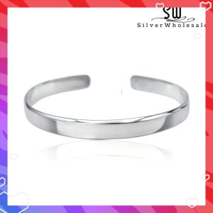 💥PROMO💥#BGC1151 Pure Silver 999 Personalised Engraved Cuff Bangle - Adjustable Bangle - Custom Name Bangle For Men Women