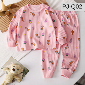 Kids Pyjamas PJ-Q Suits Long Sleeved Cotton Sleepwear Boy Girl High Quality Nightwear - SG Seller