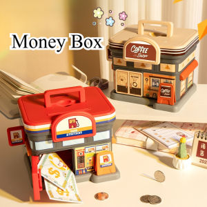 Money Box Cash Box Piggy Bank Safe Savings Jar Coin Bank Coin Saving Box Store Shaped Portable