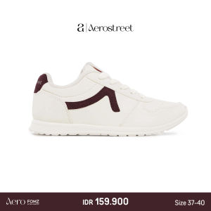 Aerostreet 37-40 Almond Natural Maroon - Sepatu Sneakers Wanita
