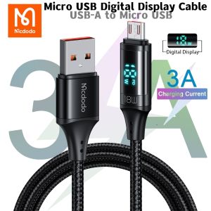 Mcdodo Cáp thiết bị sạc nhanh micro 3A USB cho Xiaomi Huawei Vivo điện thoại Android Sạc màn hình hiển thị kỹ thuật số dây truyền dữ liệu