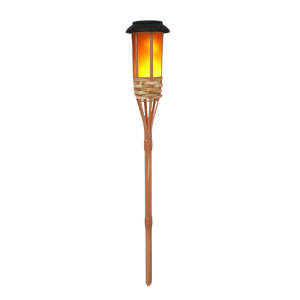 Solar Flickering Flame Torch Light Power Lights For Outside Patio Landscape Lighting Waterproof Garden Backyard Powered Porch Lawn Decor Pathway Outdoor Decorative Bamboo Lamp Yard