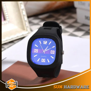 SUN HARDWARE Korean Style Silicon Watch Waterproof Square Analog Wrist Watch