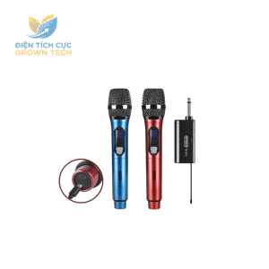 Mic karaoke Huangshi TV-2200 không dây âm thanh ổn định kết nối nhanh pin lâu dùng cho loa karaoke