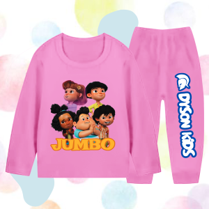Baju Kaos Piyama Setelan Tidur Lengan Panjang Anak Laki Laki Motif Jumbo Karakter Lima Sahabat Keren