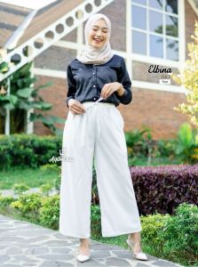 AQILALOVA Elbina Kulot Celana Panjang Wanita