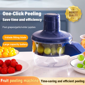 Automatic Electric Fruit Peeler Machine for Grape Garlic Stainless Steel Rechargeable Home Use Kitchen Tool
