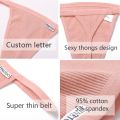 FINETOO 3Pcs Cotton Thongs Women Panties M-XL Girl Underpants Low-rise T-back Underwear Female Lingerie Panty. 