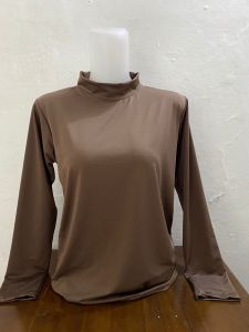 Baju Manset Muslim Warna Coklat Coffee Wanita Max Bb 60Kg / Kaos Muslim Wanita / Manset