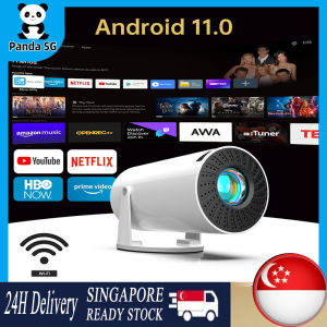 SG[In Stock] NEW HY300 Mini Projector with WiFi Home Cinema HD 1080P Supported Android 11 OS Portable  Outdoor Movie Projector 4K Portable Bluetooth  5.0 Phone Mirror Speaker  1080P projector 4k full hd Support Smartphone Screen Sync Outdoor Portable 投影仪