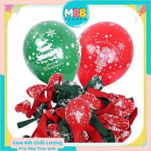 Bong Bóng Bay NOEL Bằng Cao Su Siêu Dày Phụ Kiện Trang Trí NOEL Giáng Sinh