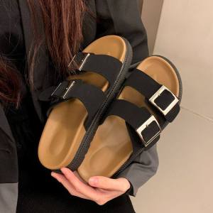 [Free Shipping] 2026 New Style WomenS Summer Slippers For Outdoor Wear Fashionable And Elegant Suitable For Pairing With Skirts Thick-Soled Slide Sandals