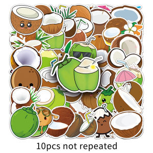 50 cái trang trí tự làm nhãn dán hoạt hình dễ thương dừa Trái cây nhiệt đới điện thoại di động máy tính xách tay máy tính xách tay Mũ bảo hiểm Xe Xe Đạp đề can Quà Tặng