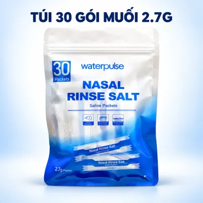 Bình Rửa Mũi Water Pulse 300ml/500ml Van Bấm Tùy Chọn Kèm 30 Gói Muối