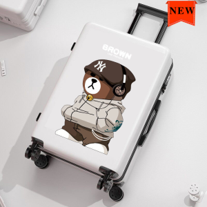 VaLi Du Lịch BROWN Chất Liệu Nhựa PC+ABS Nhám Dày Dặn Khóa Bảo Mật Size 20/24 inch